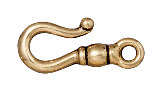 TierraCast : Clasp - 23 x 12.5mm Classic Hook, Antique Gold