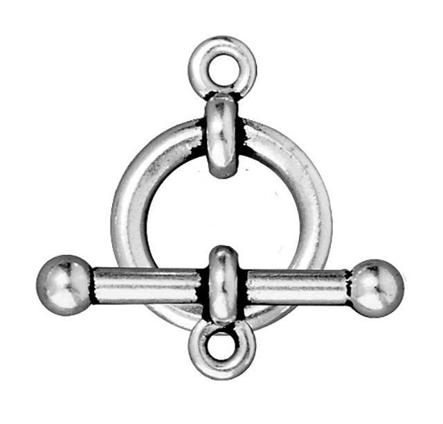 TierraCast : Clasp Set - 5/8" Anna's, Antique Silver