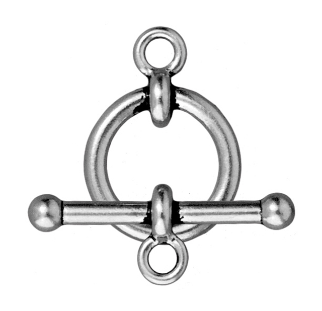 TierraCast : Clasp Set - 3/4" Anna's, Antique Silver