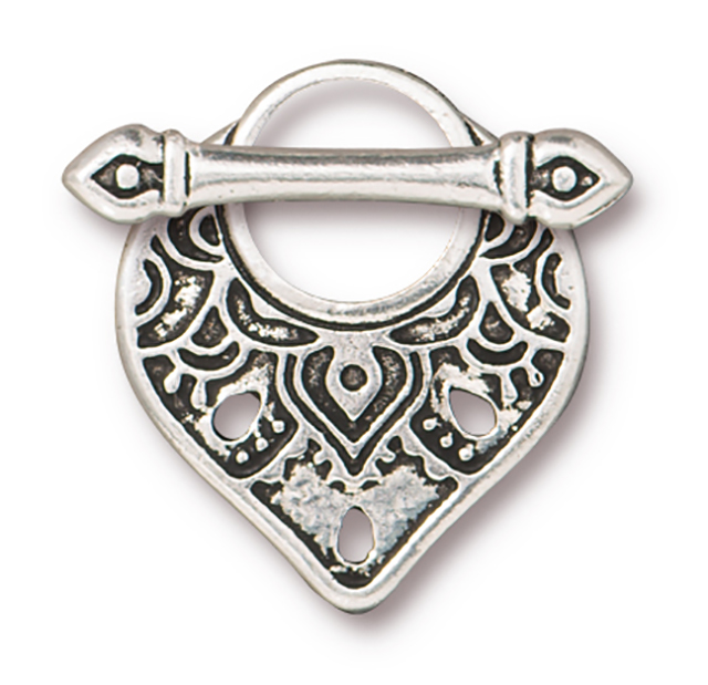 TierraCast : Clasp Set - Bar 22mm, Ring 22mm, Temple, Antique Silver
