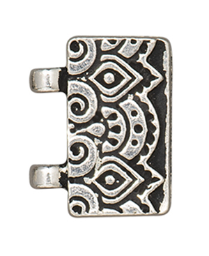 TierraCast : Magnetic Clasp Set - Temple Stitch-In, Antique Silver