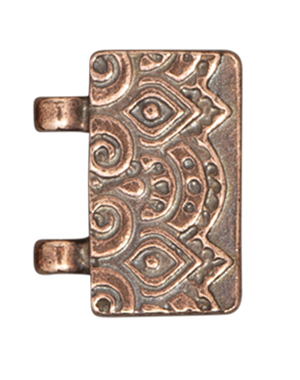 TierraCast : Magnetic Clasp Set - Temple Stitch-In, Antique Copper