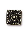 TierraCast : Button - 10.5 x 10.5mm, 2.4mm Loop, Czech Square, Brass Oxide