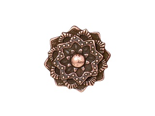 TierraCast : Button - Mandala, Antique Copper