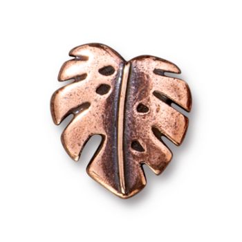 TierraCast : Button - Monstera, Antique Copper