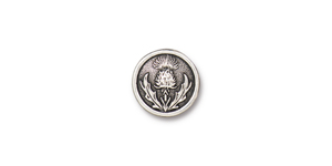 TierraCast : Button - Thistle, Antique Silver