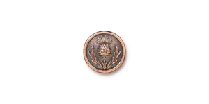 TierraCast : Button - Thistle, Antique Copper