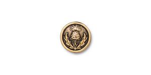 TierraCast : Button - Thistle, Antique Gold