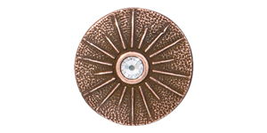 TierraCast : Button - Starburst with SS9, Antique Copper