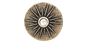 TierraCast : Button - Starburst with SS9, Antique Gold