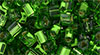 TOHO Triangle 5mm Tube 2.5" : Silver-Lined Grass Green