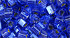 TOHO Triangle 5mm Tube 2.5" : Silver-Lined Sapphire