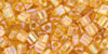 TOHO Triangle 8/0 Tube 2.5" : Transparent-Rainbow Med Topaz