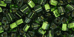 TOHO Triangle 8/0 Tube 2.5" : Silver-Lined Olivine