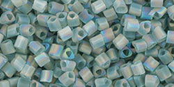 TOHO Triangle 11/0 : Transparent-Rainbow-Frosted Gray