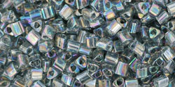 TOHO Triangle 11/0 Tube 2.5" : Transparent-Rainbow Gray