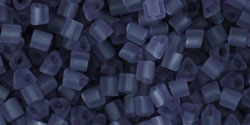 TOHO Triangle 11/0 Tube 2.5" : Transparent-Frosted Sugar Plum