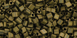 TOHO Triangle 11/0 Tube 5.5" : Frosted Antique Bronze