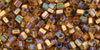 TOHO - Triangle 11/0 : Gold-Lined Topaz