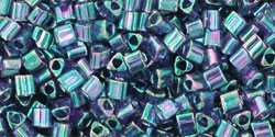 TOHO Triangle 11/0 : Gold-Lustered Lt Tanzanite