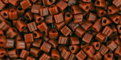 TOHO Triangle 11/0 Tube 2.5" : Opaque Terra Cotta