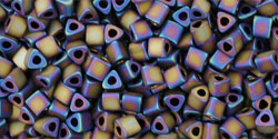 TOHO Triangle 11/0 Tube 2.5" : Matte-Color Iris - Purple