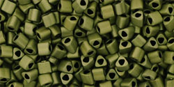 TOHO Triangle 11/0 Tube 2.5" : Matte-Color Dk Olive