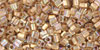 TOHO Triangle 11/0 Tube 2.5" : Gold-Lined Rainbow Crystal