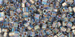 TOHO Triangle 11/0 : Gold-Lined Rainbow Lt Sapphire