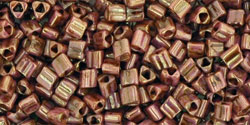 TOHO Triangle 11/0 : HYBRID Luster - Opaque Rose/Gold Topaz