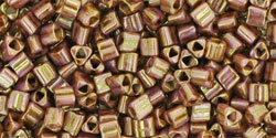 TOHO Triangle 11/0 : HYBRID Luster - Opaque Gold/Smoky Topaz