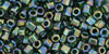 TOHO Hex 8/0 Tube 2.5" : Transparent-Rainbow Olivine