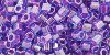 TOHO Hexagon 8/0 : Inside-Color Aqua/Purple-Lined