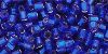 TOHO Hex 8/0 Tube 2.5" : Silver-Lined Cobalt