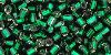 TOHO Hex 8/0 Tube 2.5" : Silver-Lined Green Emerald