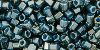 TOHO Hexagon 8/0 : Transparent-Lustered Emerald Green/Denim Blue