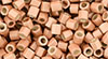 TOHO Hex 8/0 Tube 2.5" : Galvanized-Matte Rose Gold