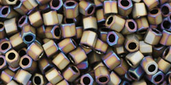 TOHO Hex 8/0 Tube 2.5" : Matte-Color Iris - Brown