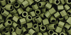 TOHO Hex 8/0 Tube 5.5" : Matte-Color Dk Olive