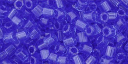 TOHO Hex 8/0 Tube 2.5" : Transparent Sapphire