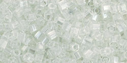 TOHO Hex 11/0 Tube 2.5" : Transparent-Lustered Crystal