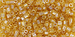 TOHO Hex 11/0 Tube 2.5" : Transparent-Lustered Lt Topaz