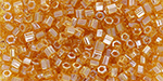 TOHO Hex 11/0 Tube 2.5" : Transparent-Lustered Med Topaz
