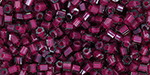 TOHO Hex 11/0 Tube 2.5" : Inside-Color Crystal/Berry Wine-Lined