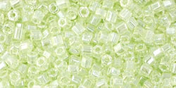 TOHO Hexagon 11/0 Tube 5.5" : Transparent Lemon Lime