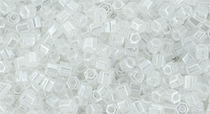 TOHO Hex 11/0 Tube 2.5" : Ceylon Snowflake