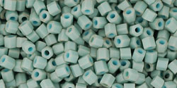 TOHO Hexagon 11/0 Tube 5.5" : Opaque-Pastel-Frosted Lt Turquoise