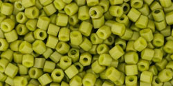 TOHO Hex 11/0 Tube 2.5" : Opaque-Frosted Pea Green Soup