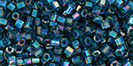 TOHO Hexagon 11/0 : Transparent-Rainbow Teal