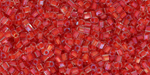 TOHO Hex 11/0 Tube 2.5" : Inside-Color Luster Crystal/Tropical Sunset-Lined